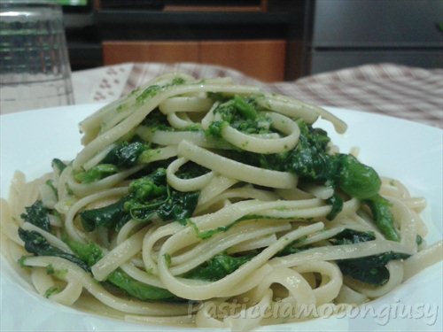 linguine con cime di rapa